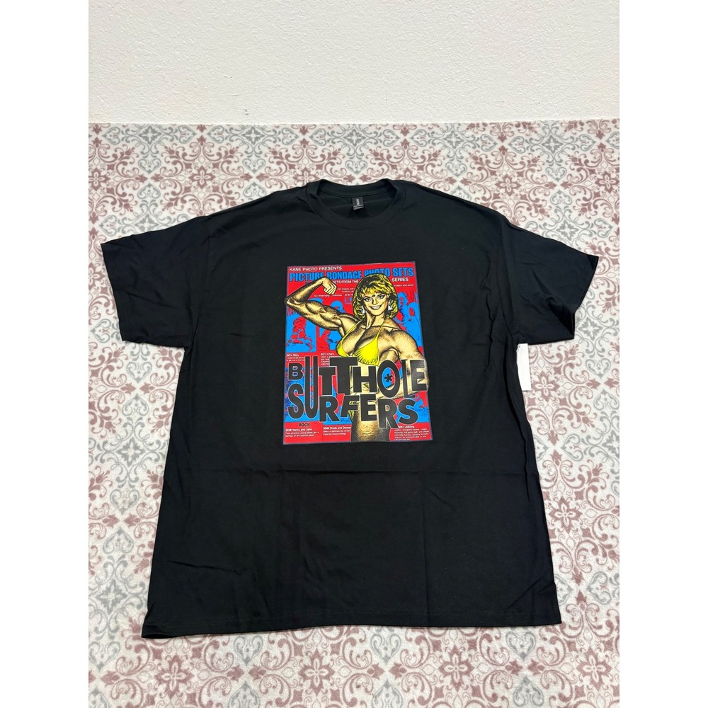 Butthole Surfers Graphic T-Shirt Black Gildan Heavy Cotton Band Tee XL